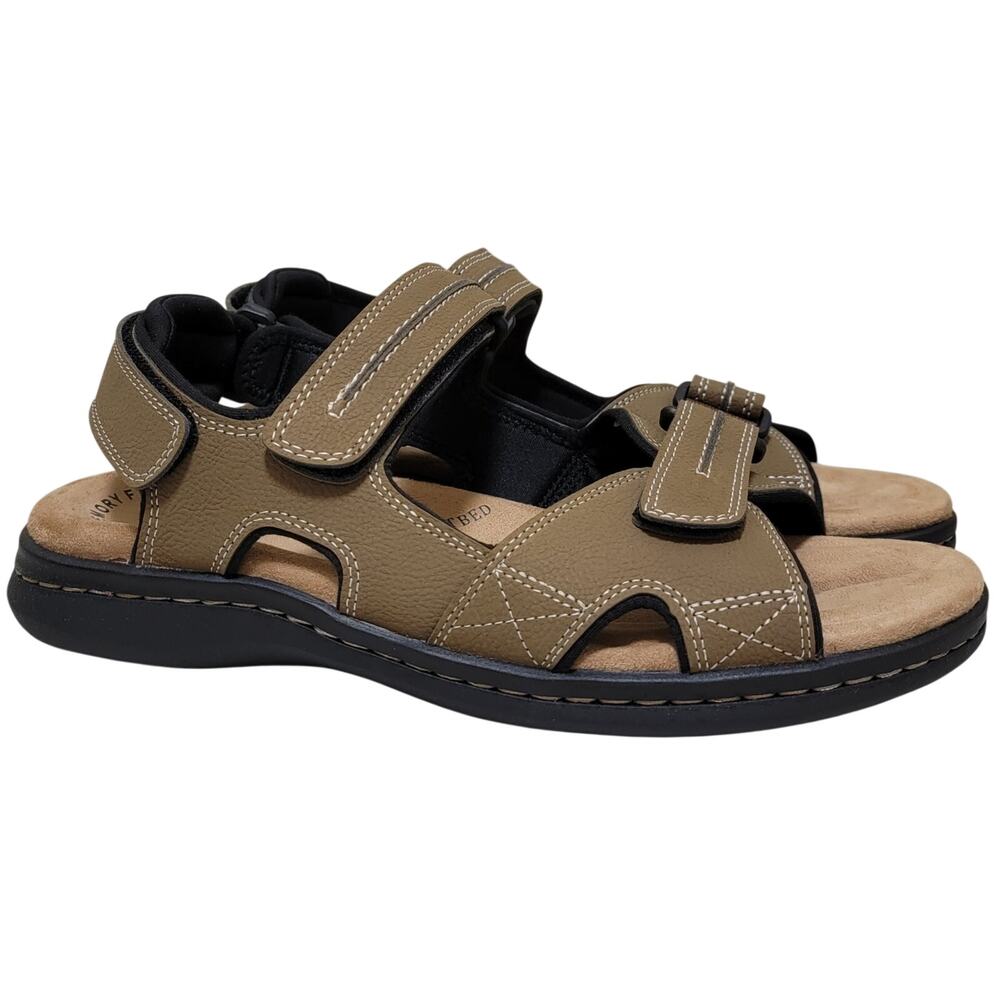Dockers Men Newpage Slingback Sport River Sandals Size US 11W Dark Tan Brown